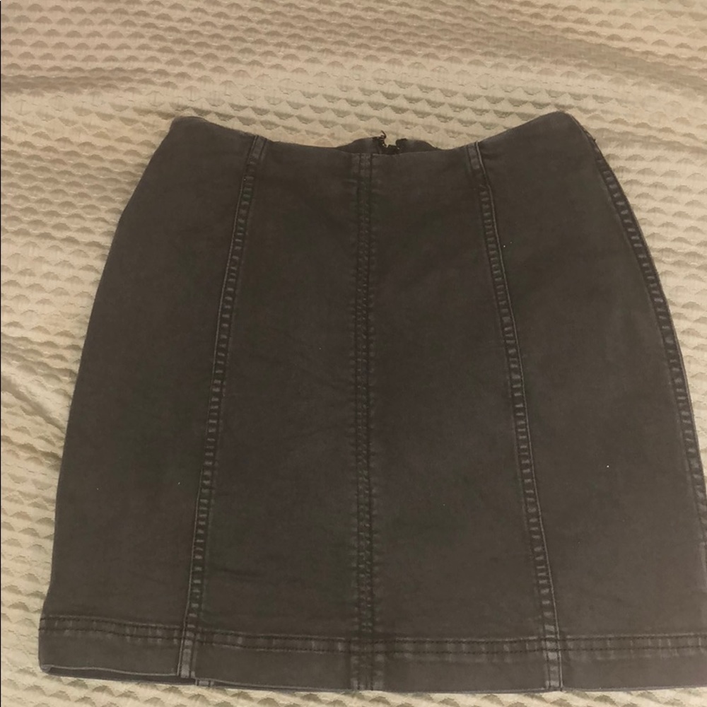 Army green free people skirt